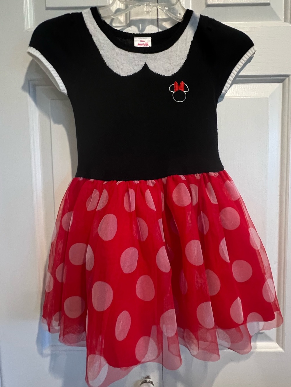 Minnie Mouse 🖤❤️ Style Costume Dress - Sweater Top & 3 tier Red Skirt - Picture 1 of 7